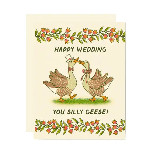 Wallflower Paper & Party | Silly Geese Wedding Card