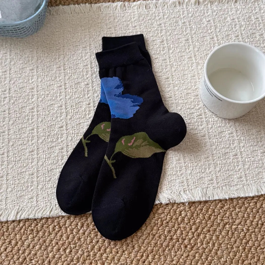 Dune Socks | Botanical Single Stem Floral Sock