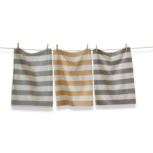Tag | Woven Slub Weave Striped Towel, Assorted Colors
