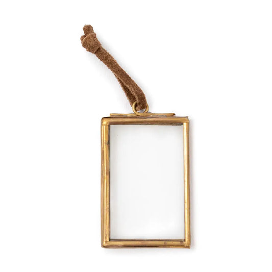 Holiday | Brass Rectangular Ornament Frame, 1.5" x 2.5"