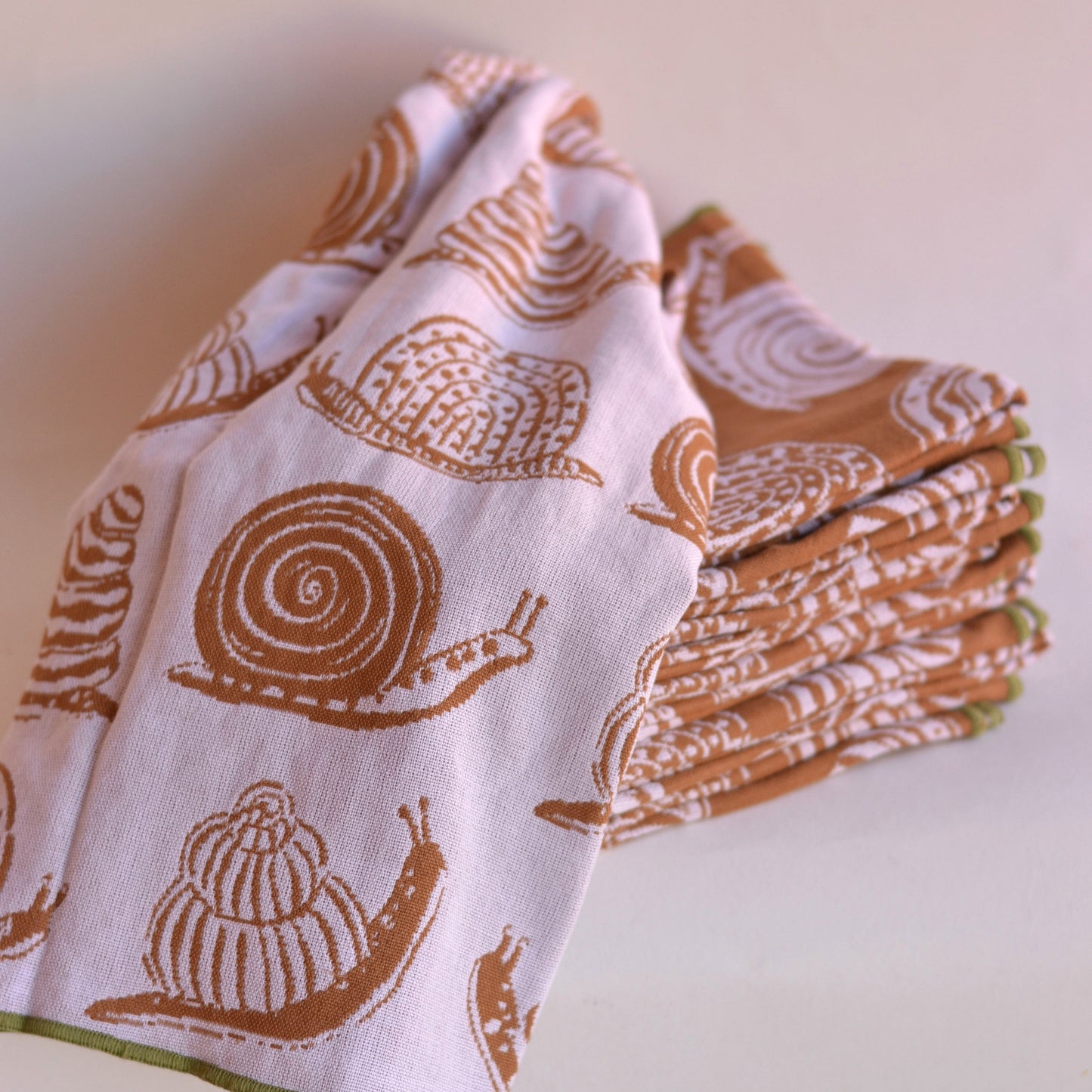 Danica Studio |  Cotton Jacquard  Dishtowel, Snails