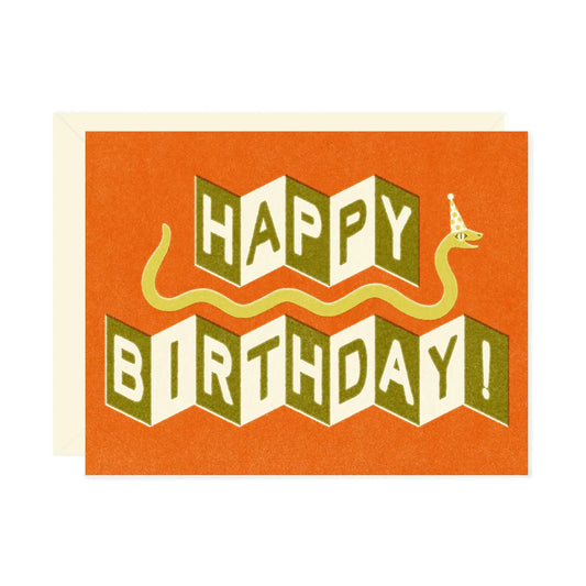 Wallflower Paper & Party | Snake Birthday Card