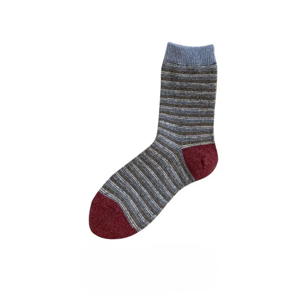 Dune Socks | Soft Striped Crew Sock, Blue