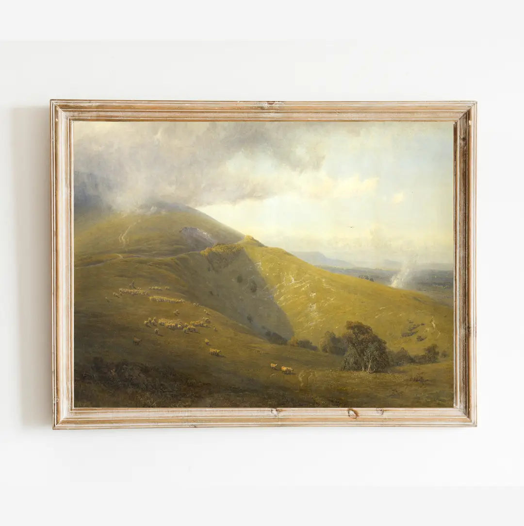 Sea to Skye | A View on the South Downs Antique Art Print