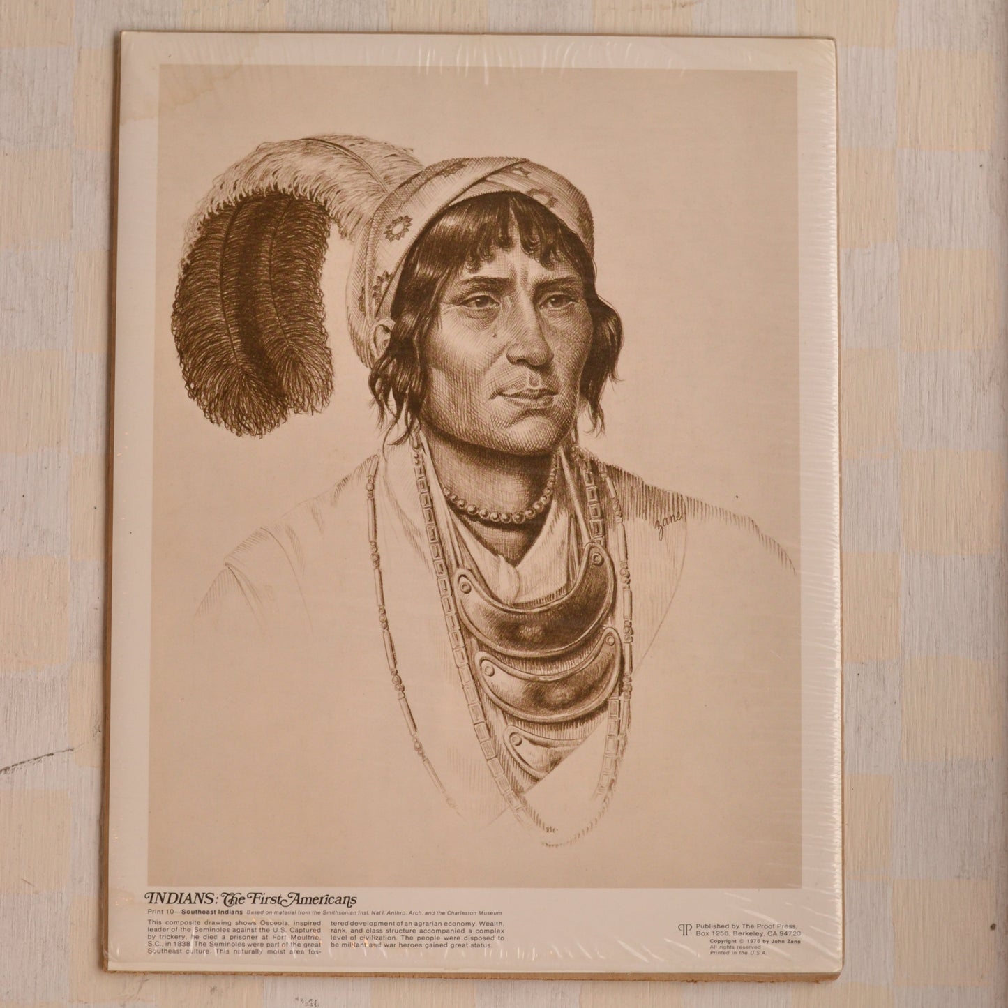 Vintage The First Americans Art Print, Southeast Indians