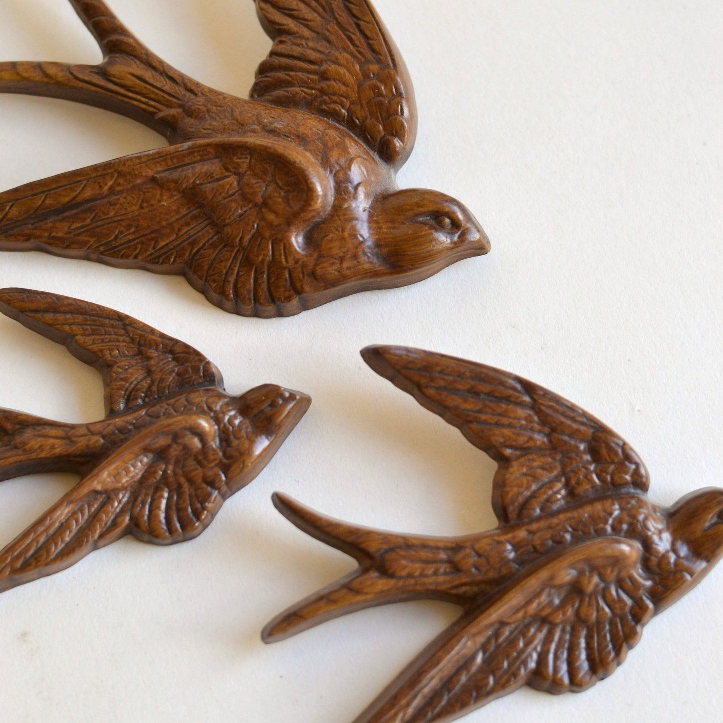 Set of Three Wall Hanging Sparrows