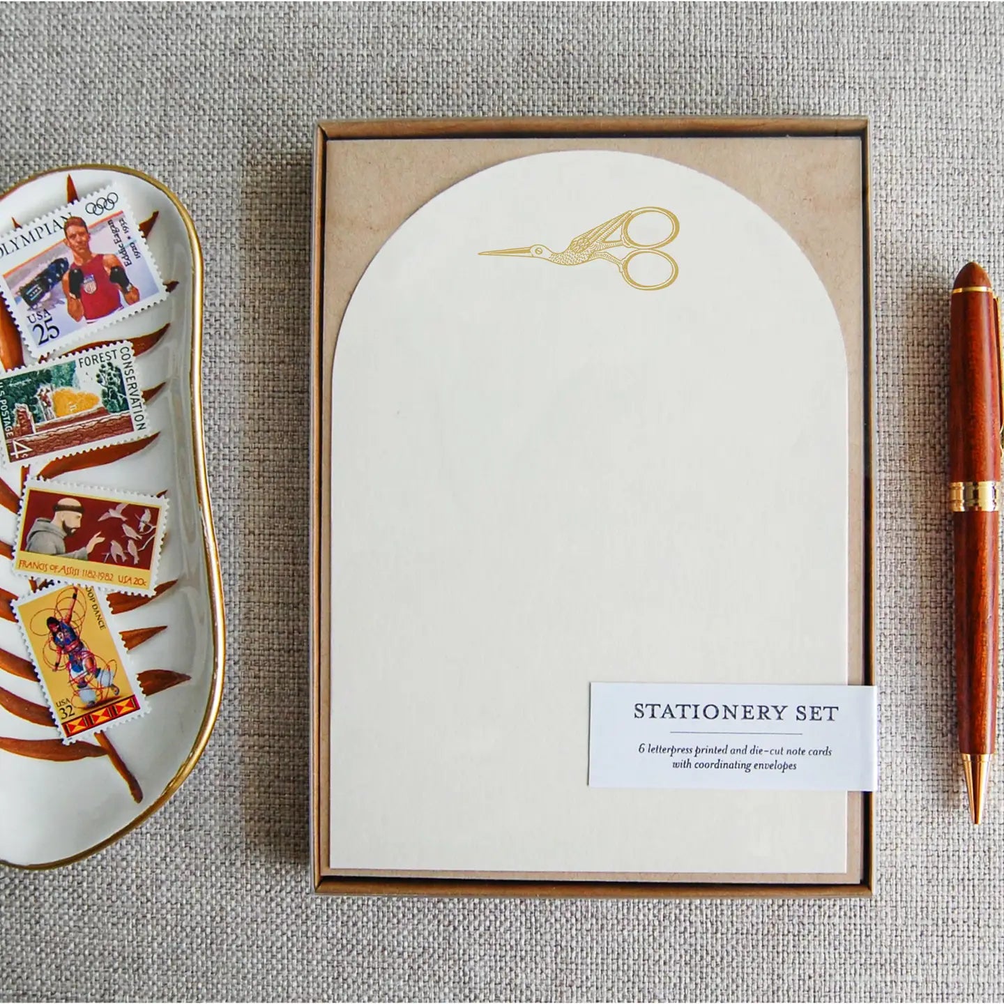 Pistachio Press | Stork Scissors Stationary Set