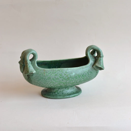 Ornate Green Footed Vase