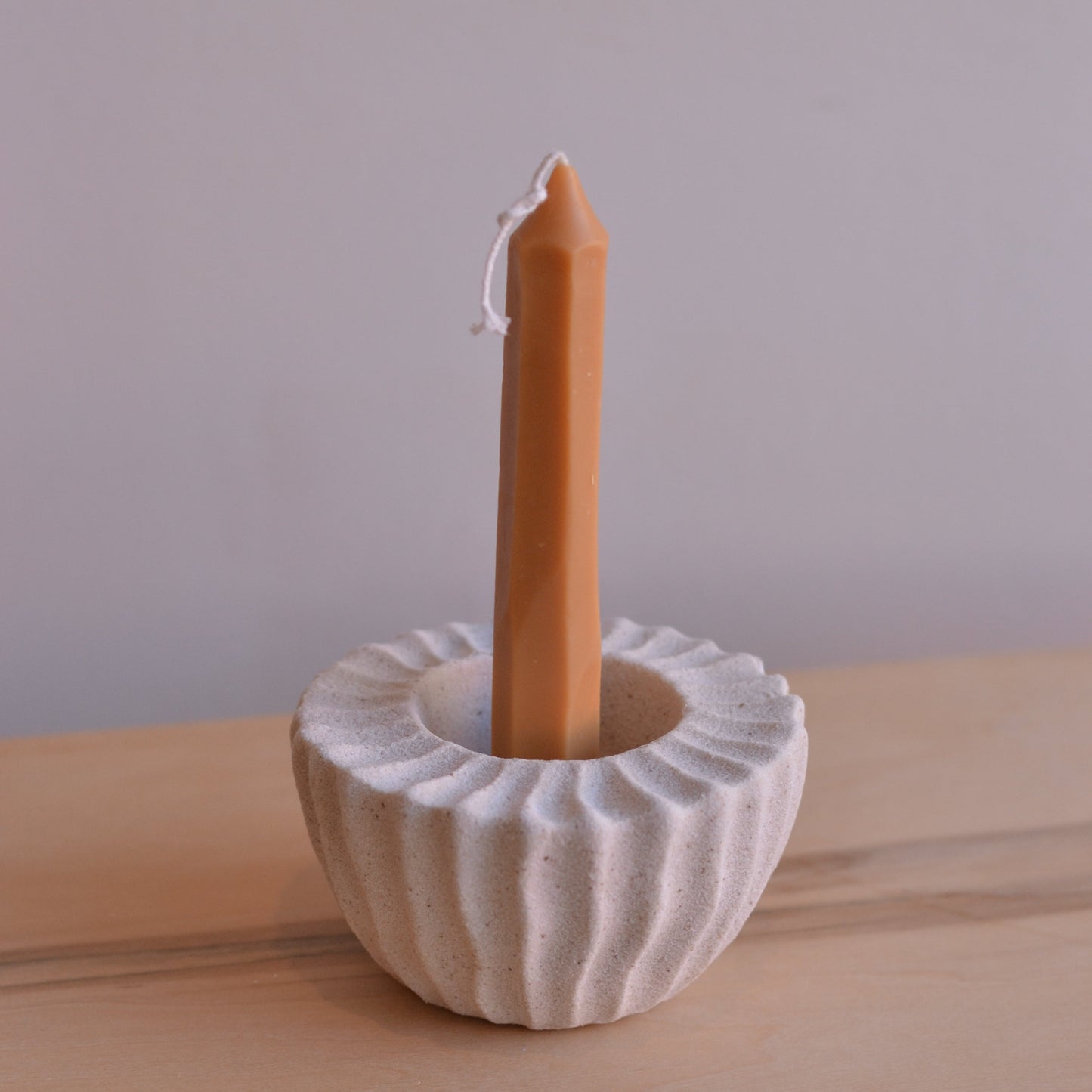 Dune Candleholder | Ridged Tea Light and Taper Candleholder