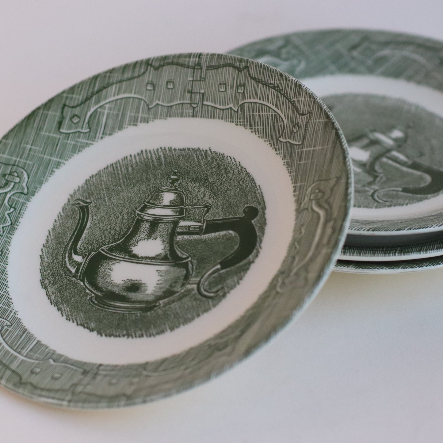 Small Teapot Dessert Plate, Set of 4