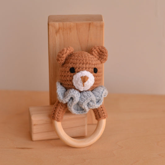 D & C Toys | Crochet Rattle Toy, Bear
