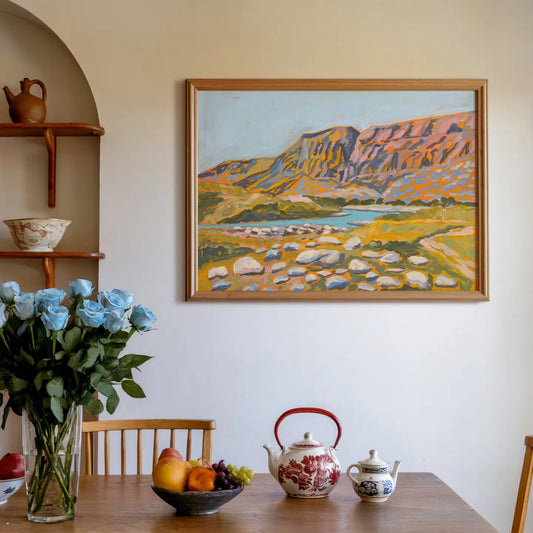 El Baker Art | Pastel Big Bend Texas Landscape Art Print, 11 X 14