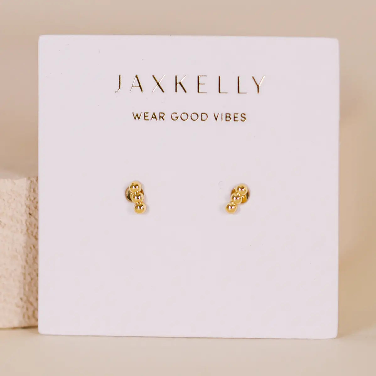 Jax Kelly | Petite Three Ball Gold Earrings
