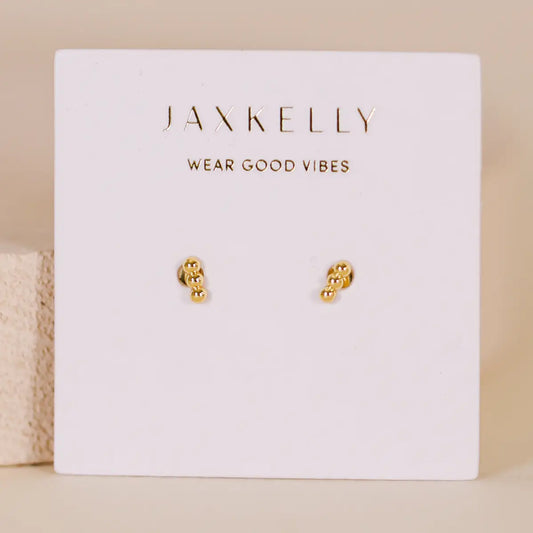 Jax Kelly | Petite Three Ball Gold Earrings