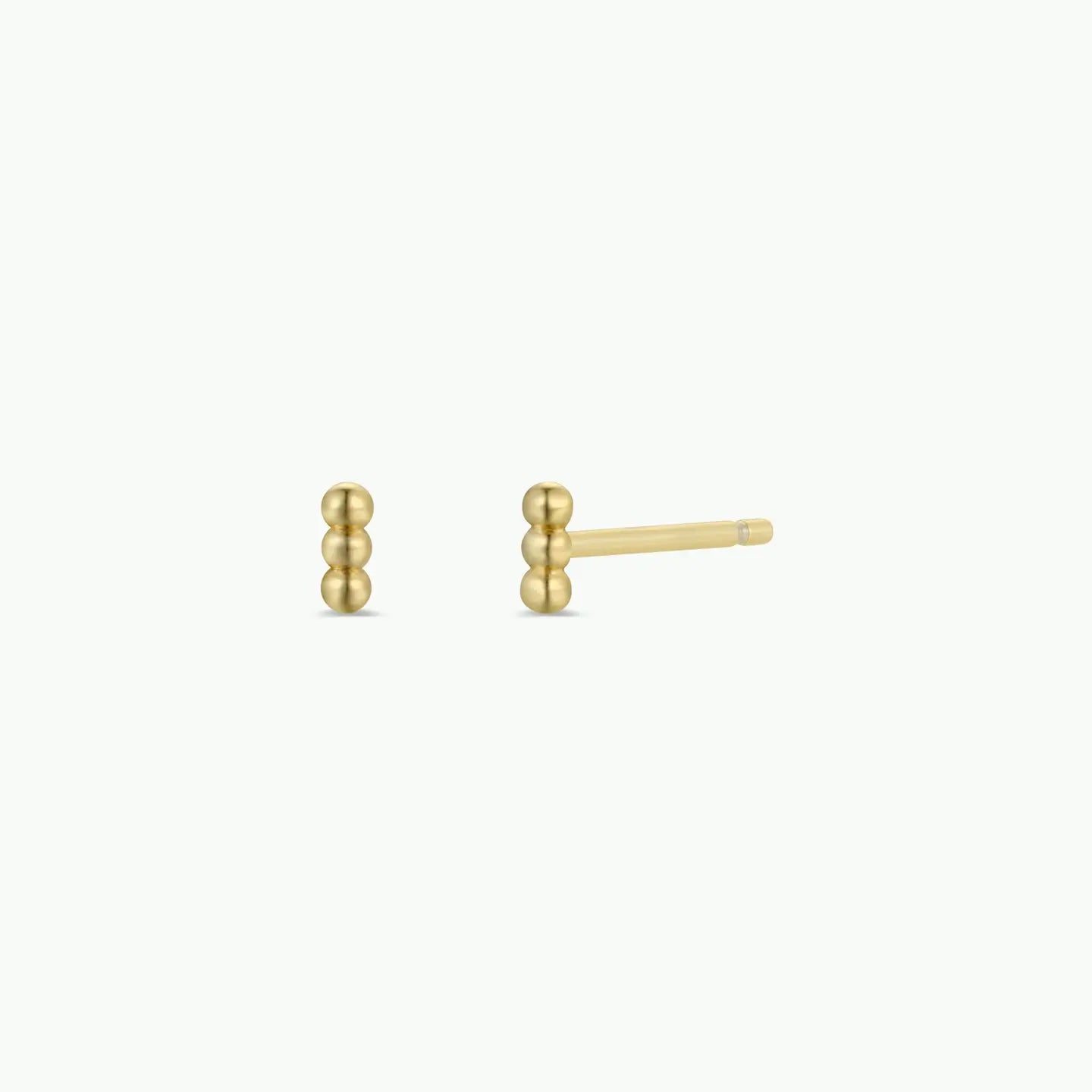 Jax Kelly | Petite Three Ball Gold Earrings