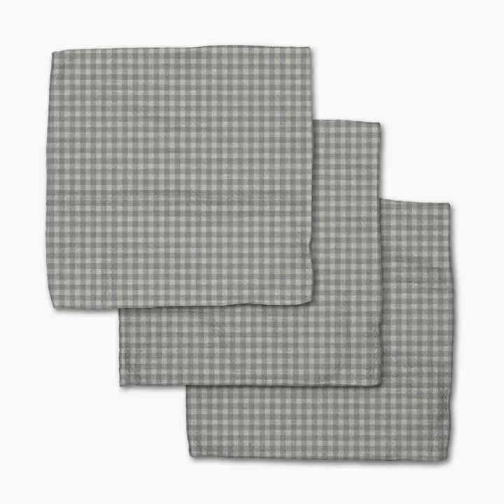 Geometry | Tidepool Check Dishcloth, Set of 3