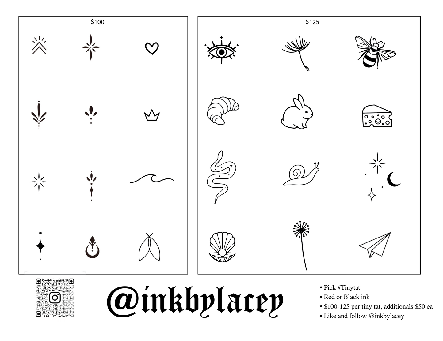 Pop-Up | Ink by Lacey, Tiny Tattoos