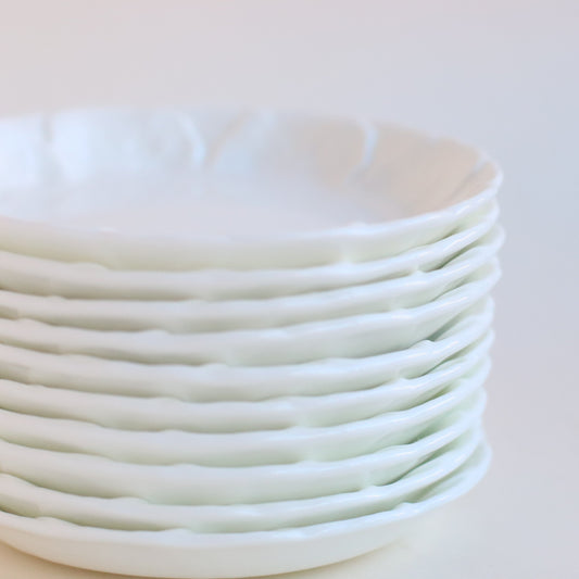 Tiny Wedgwood Plates with Leaf Patterned Rim, Set of 5