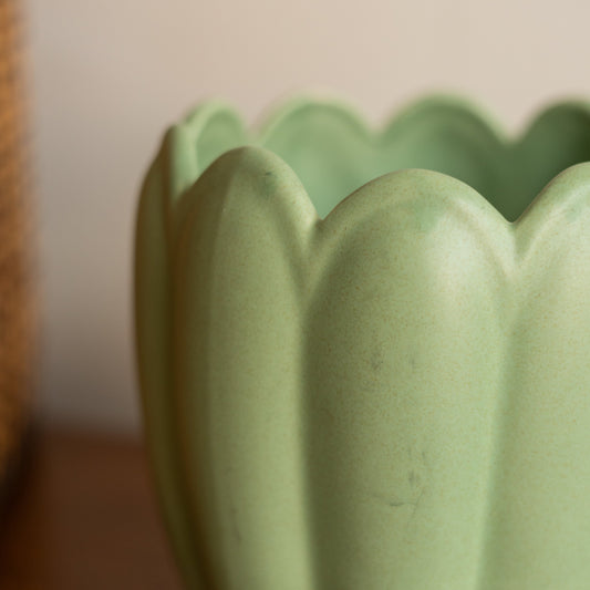 Matte Glaze Mint Tulip Shaped Vase, USA
