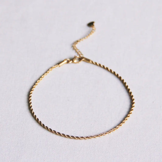 Bazou | Stainless Steel Twisted Anklet