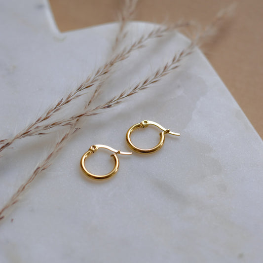 UBNY Collection | Gold Hoop Earrings, 15mm