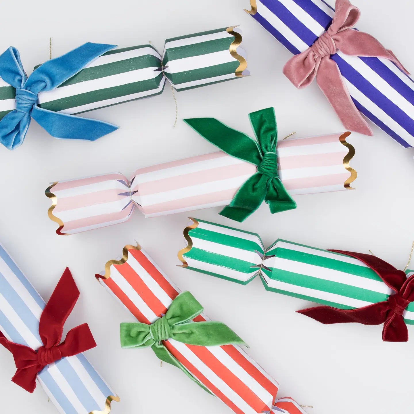 Meri Meri | Stripe Velvet Christmas Crackers