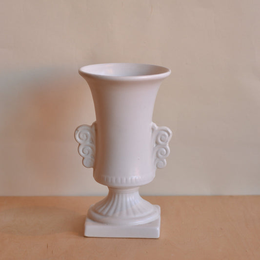 Matte White Tall Footed Vase