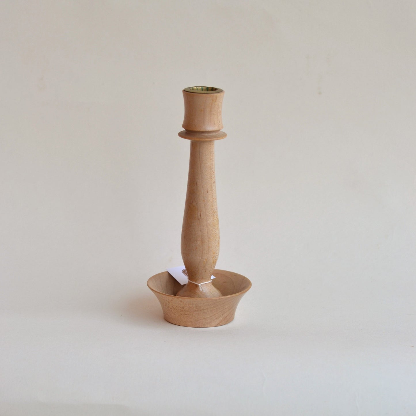 Light Wood Candlestick Holder, Short