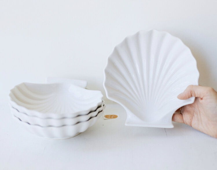 Ceramic Shell Catch-All Dish | Vintage