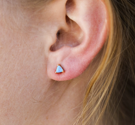 Jax Kelly | Mini Energy Gem Studs, Fire Opal