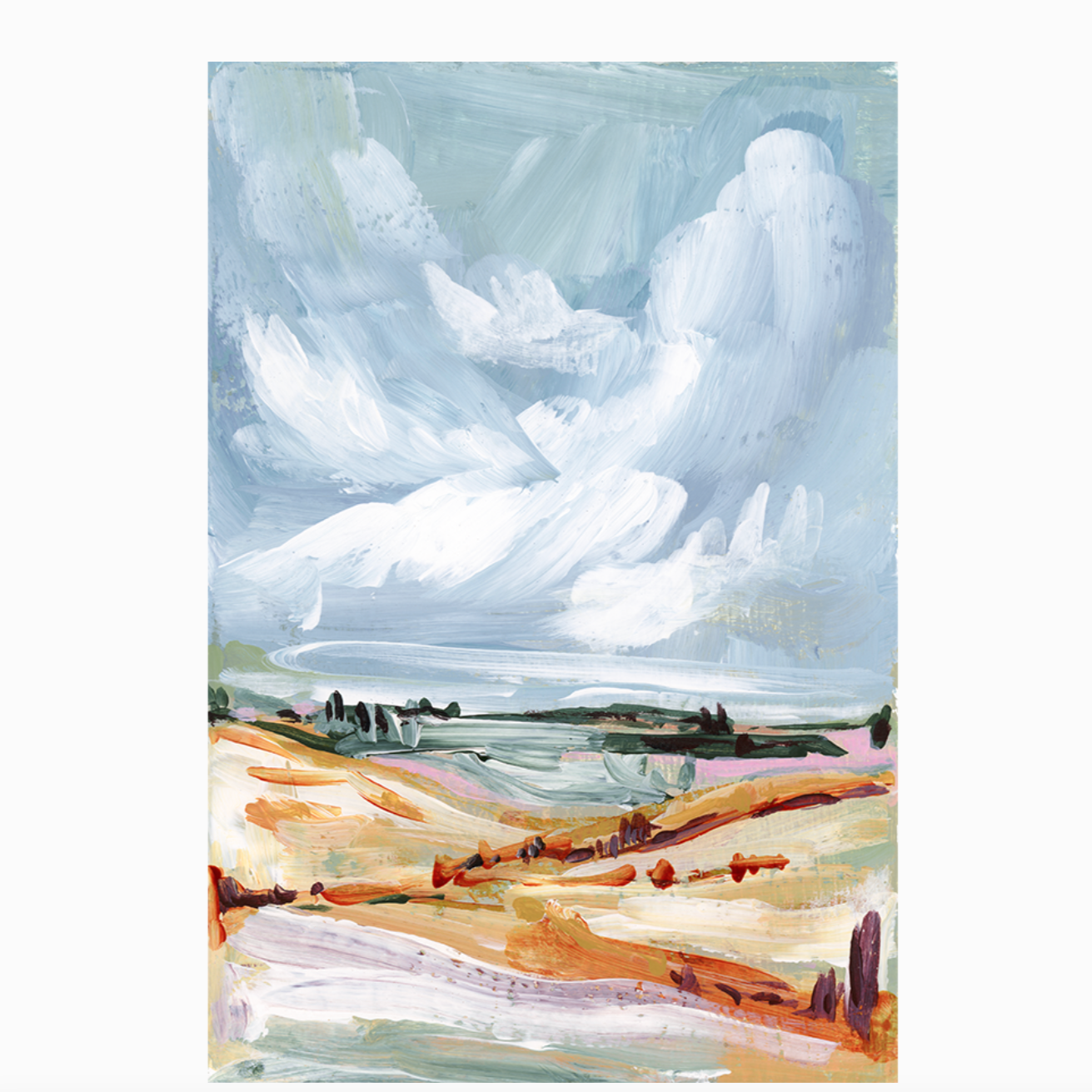 Laurie Anne Art | Colorful Landscape Canvas Print, 11x14