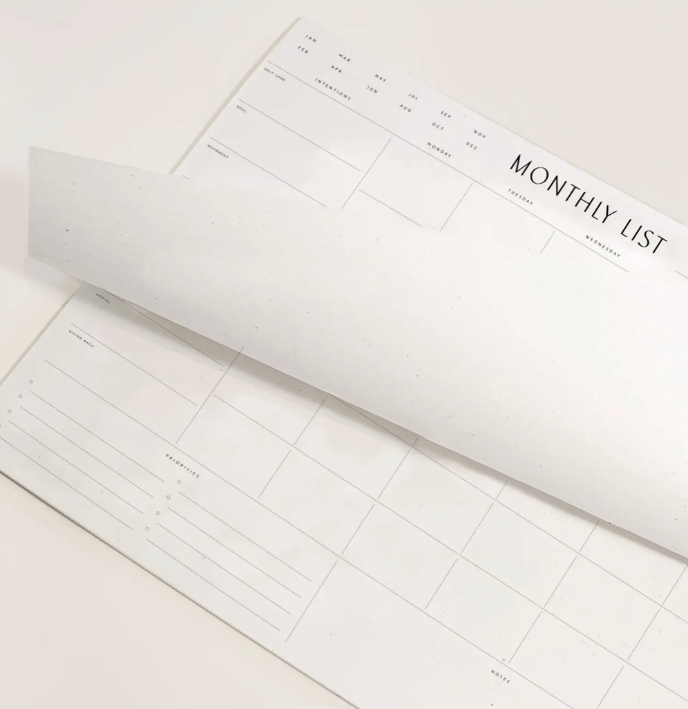 Wilde House Paper | Monthly List Planner Pad