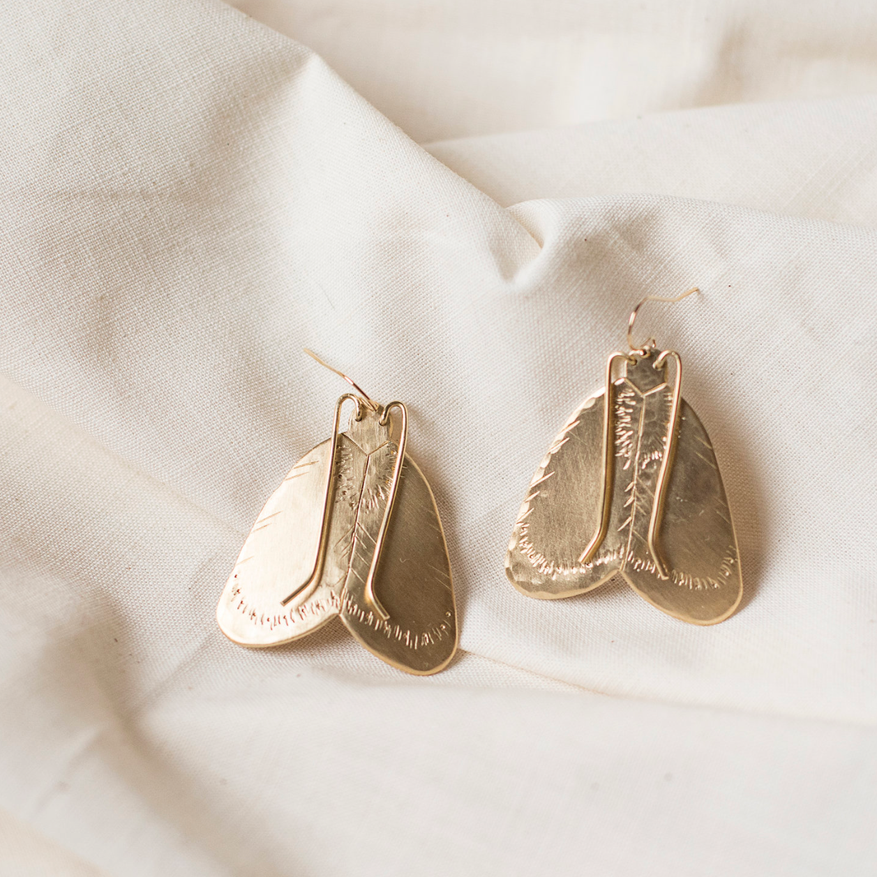 Cire’ Alexandria | Large Moth Earrings