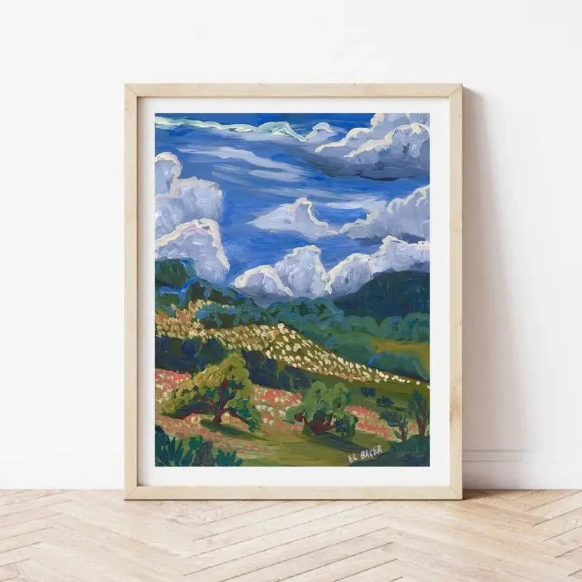 El Baker Art | Davis Mountains Landscape Print 8x10