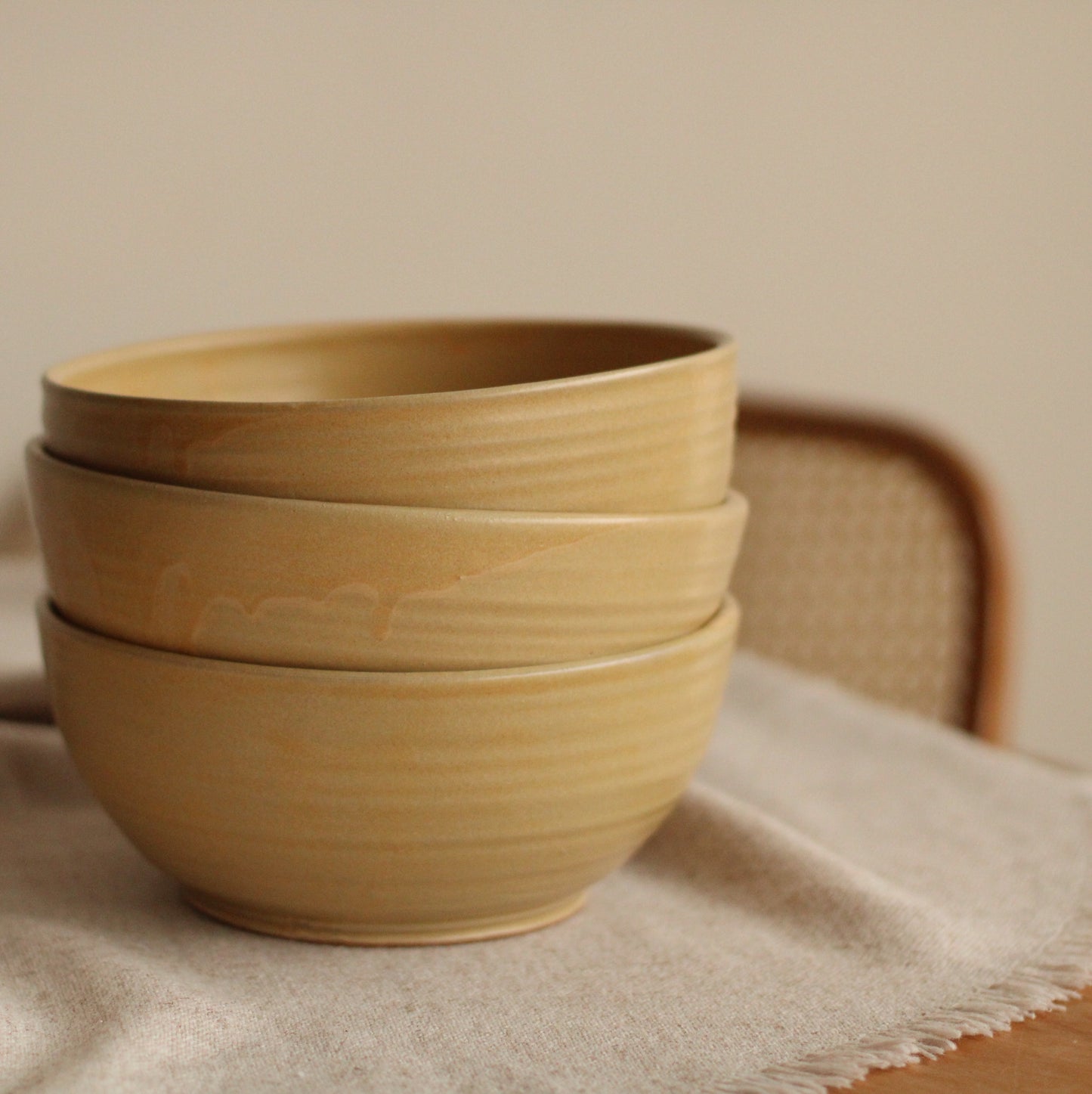 Green Road Pottery | Large Serving Bowl in Dune Glaze