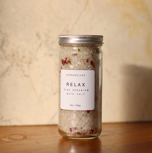 Soprano Labs | RELAX Bath Soak, Rose + Palmarosa