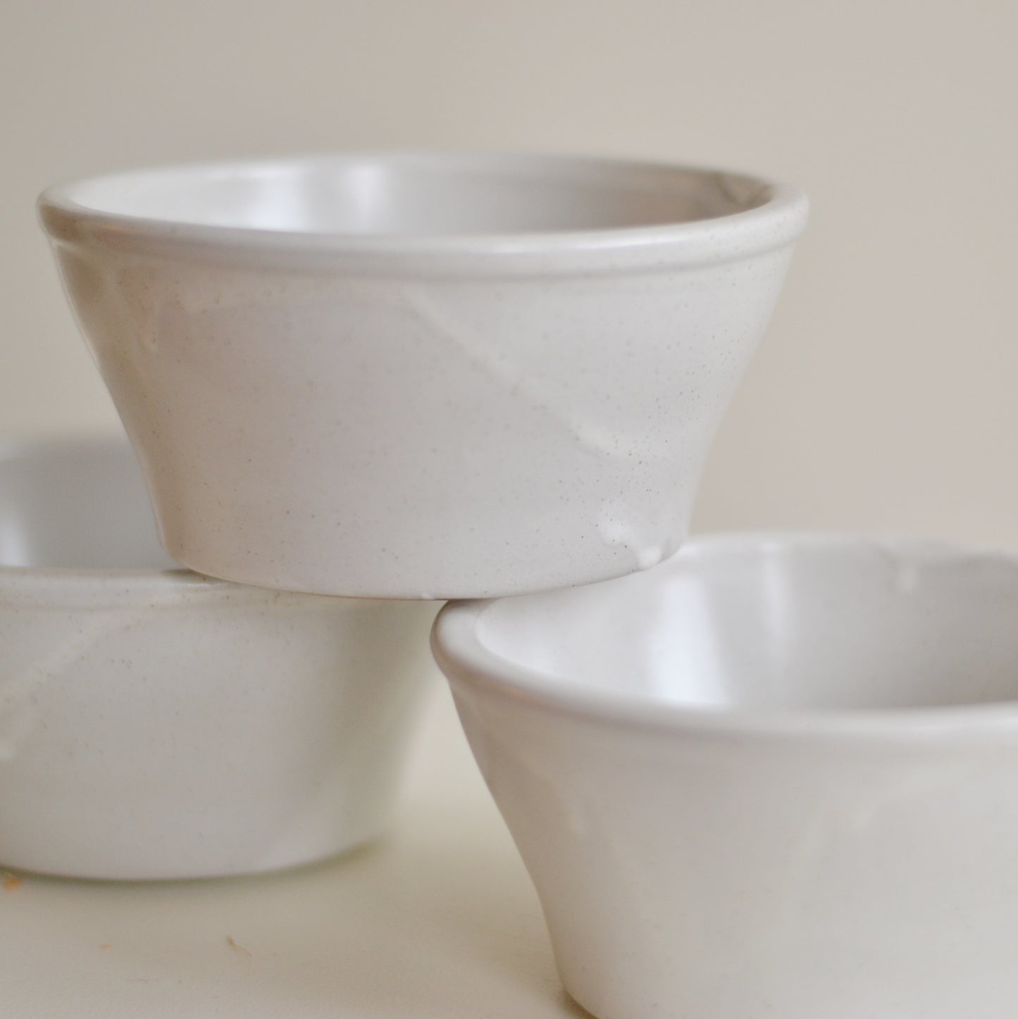 Vintage White Drip Glaze Bowl