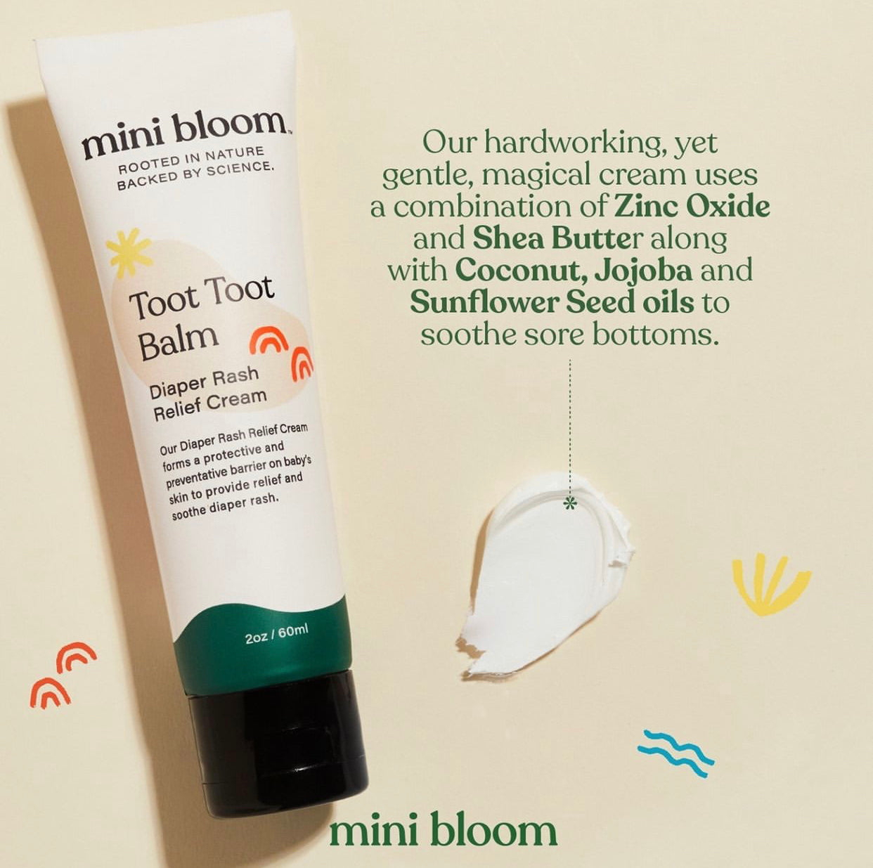 Mini Bloom | Toot Toot Balm, Diaper Rash Relief Cream