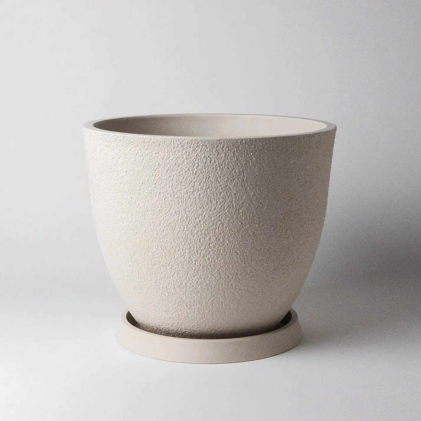 Kanso Designs | 9” Signature Stone White Textured Planter Pot